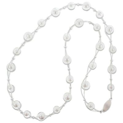 ZSiSKA】≪FLOATING PEARLS≫レジンロングネックレス/1150411【素敵