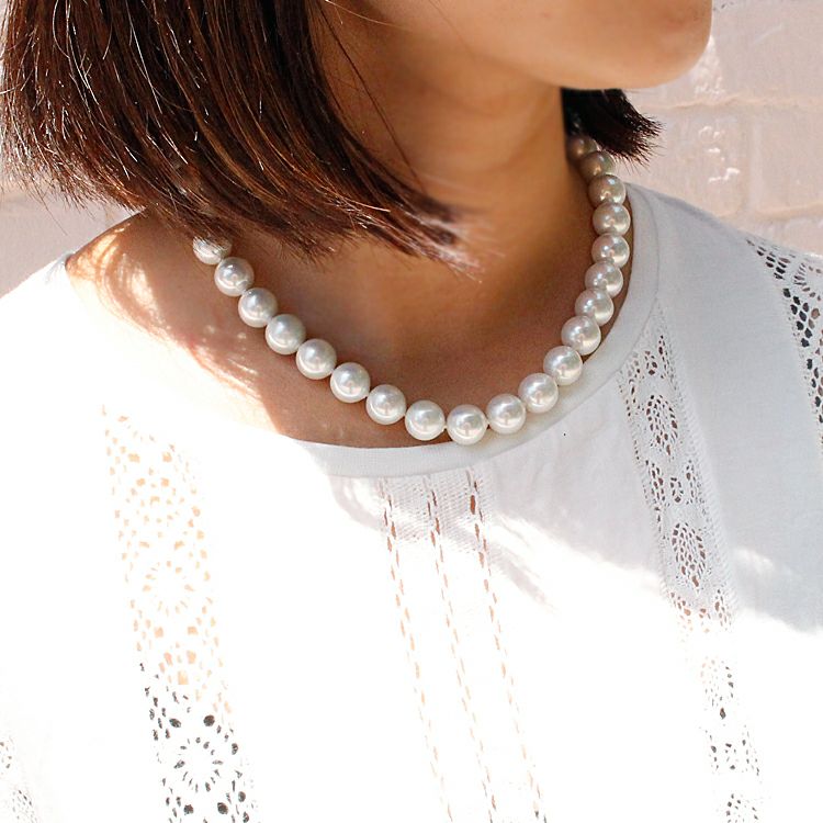 マジョルカパール12mm玉ネックレス/1190187【CLASSY. 掲載】| アビステ