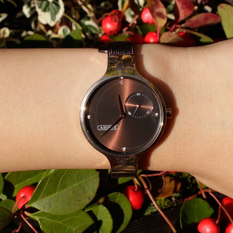 ラウンドフェイスメッシュベルト腕時計/9191010| アビステ