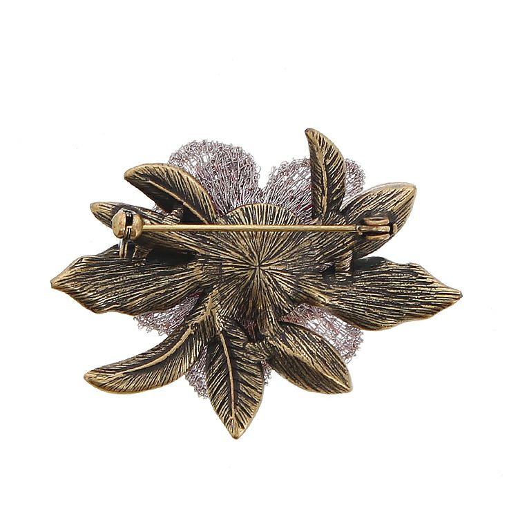 アビステ フランス製花びらモチーフブローチ アビステ フランス製