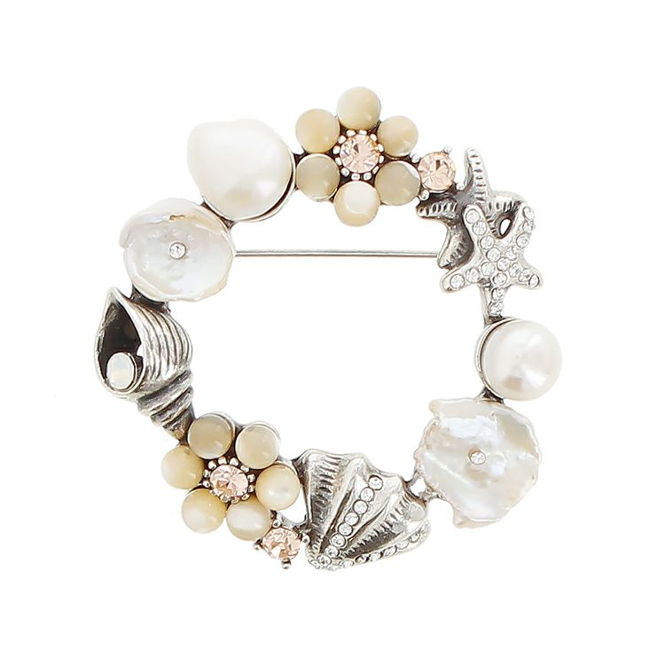 シェルモチーフ淡水パールブローチ アビステ Abiste公式通販 アクセサリー 時計ブランド シェルモチーフ淡水パールブローチ アビステ Abiste公式通販 アクセサリー 時計ブランド