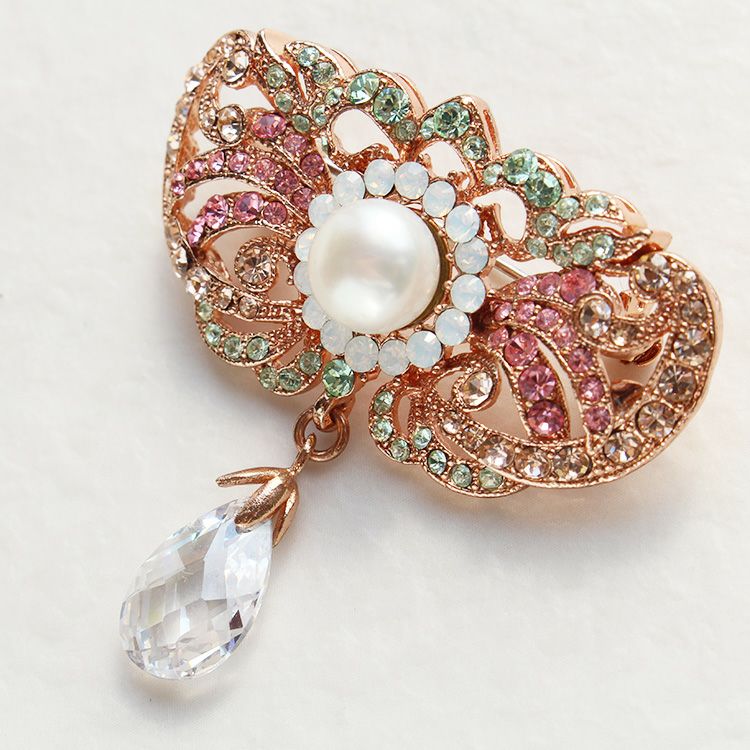 ドロップクリスタルガラスビジューブローチ/5800083P詳細情報