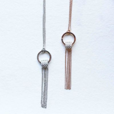 キュービックジルコニアペンダントネックレス/1190055