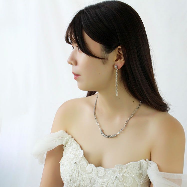 ビジューネックレス・イヤーアクセサリーセット| アビステ 