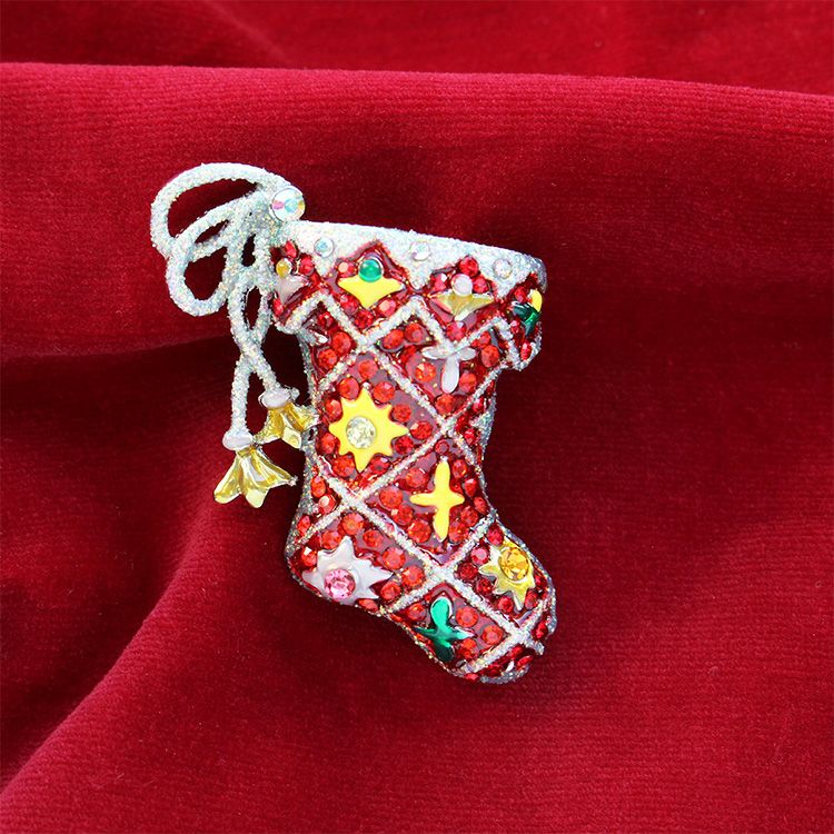 クリスマスブーツモチーフグリッターブローチ| アビステ/ABISTE公式