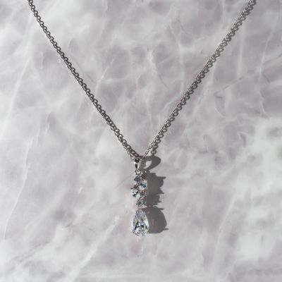 《Exclusive》エクセレントカットキュービックジルコニアショートネックレス