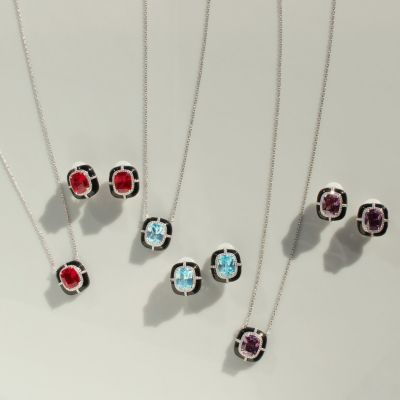 エナメルクラシックネックレス・イヤリングセット