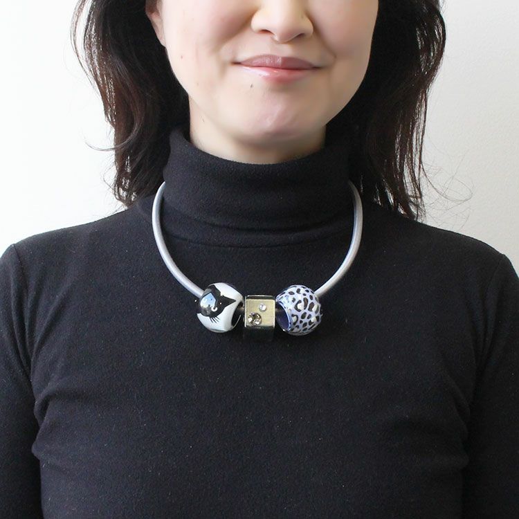 ZSiSKA】≪BLISS≫マグネットクラスプネコモチーフレジン