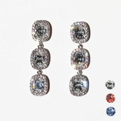 クリスタルガラスロングピアス【CLASSY. 掲載】