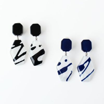 【ZSiSKA】≪CENTURY≫レジンロングイヤリング