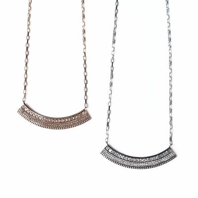 2Wayチェコクリスタル×メタルバーネックレス