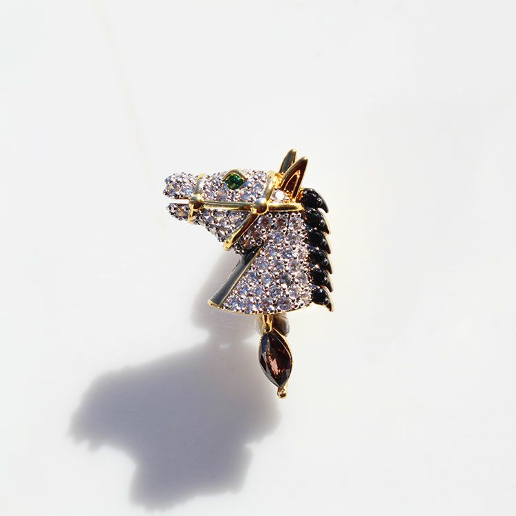 2026干支】ホースモチーフオリジナルツインブローチセット| アビステ